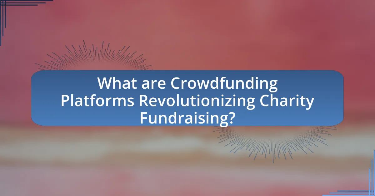 What are Crowdfunding Platforms Revolutionizing Charity Fundraising?